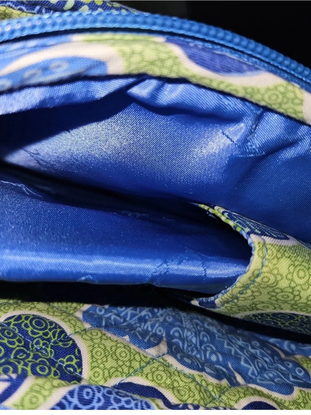 Vera Bradley Blue & Green Floral Quilted Backpack